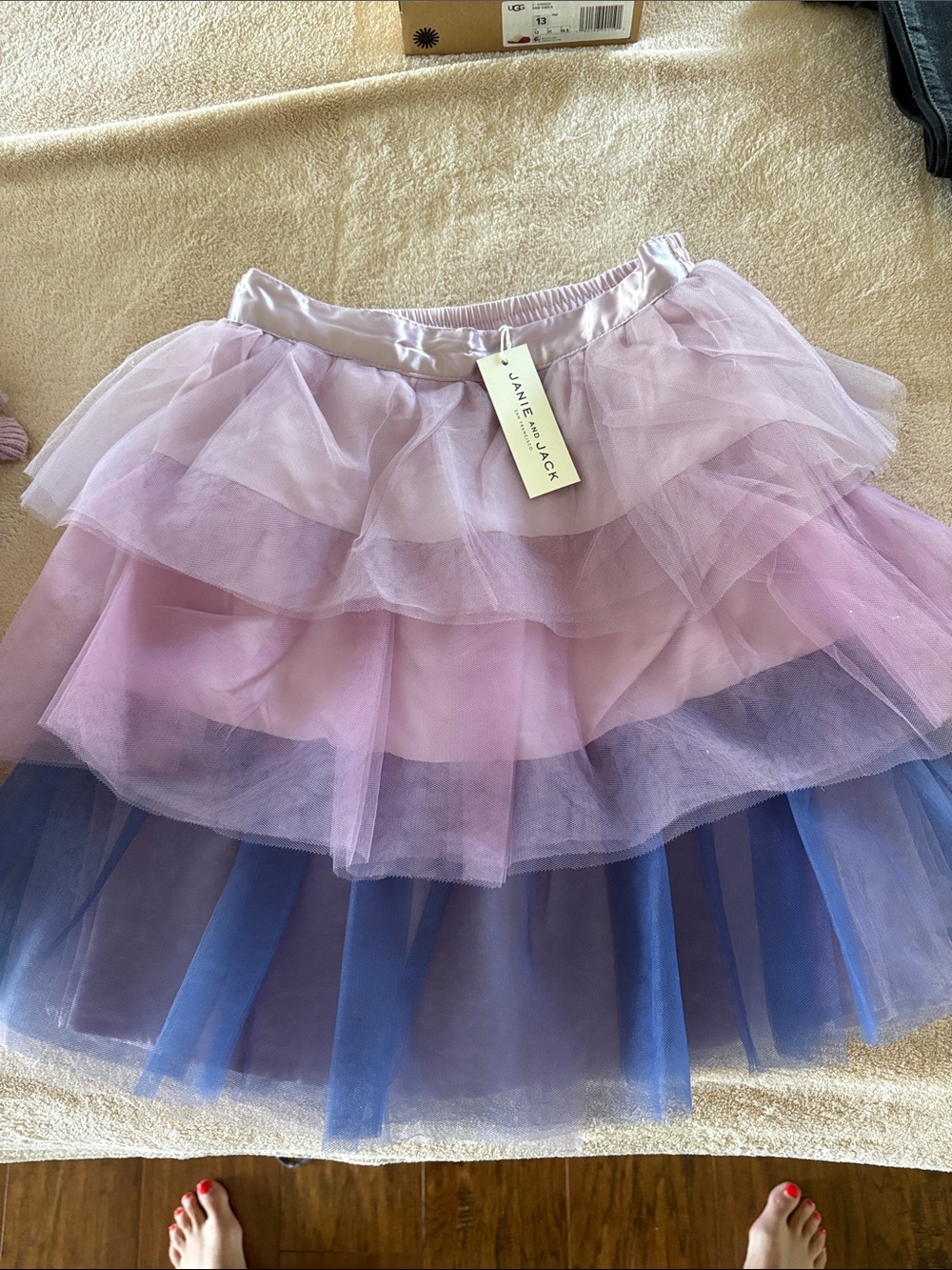 Janie & Jack ' Layered Tulle Skirt in Lavender and Blue